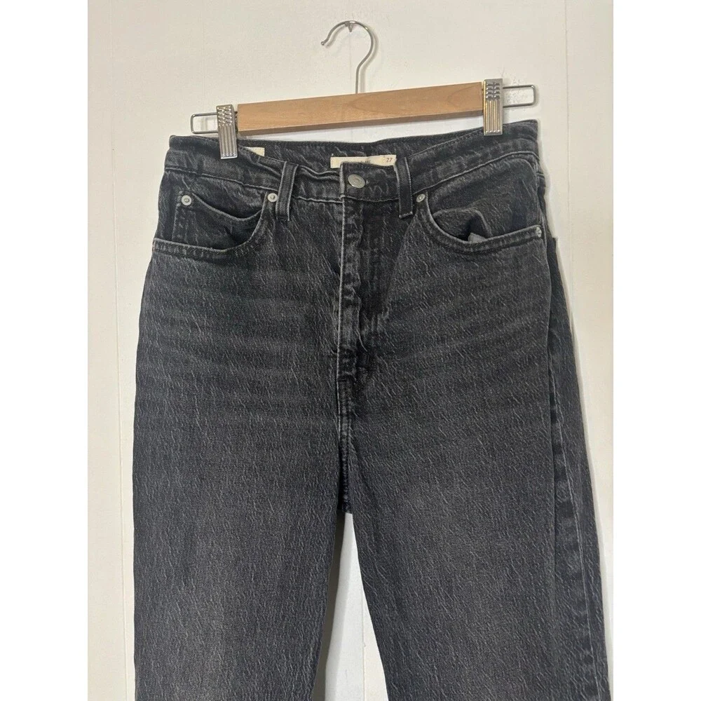 Levi’s Black 70s High Flare BIG E Zip Fly Premium Cotton Women’s Size 27 X 30 - Picture 5 of 11